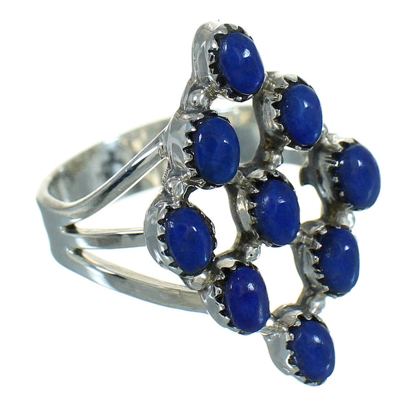 Sterling Silver Lapis Southwest Ring Size 6-1/4 AX89707